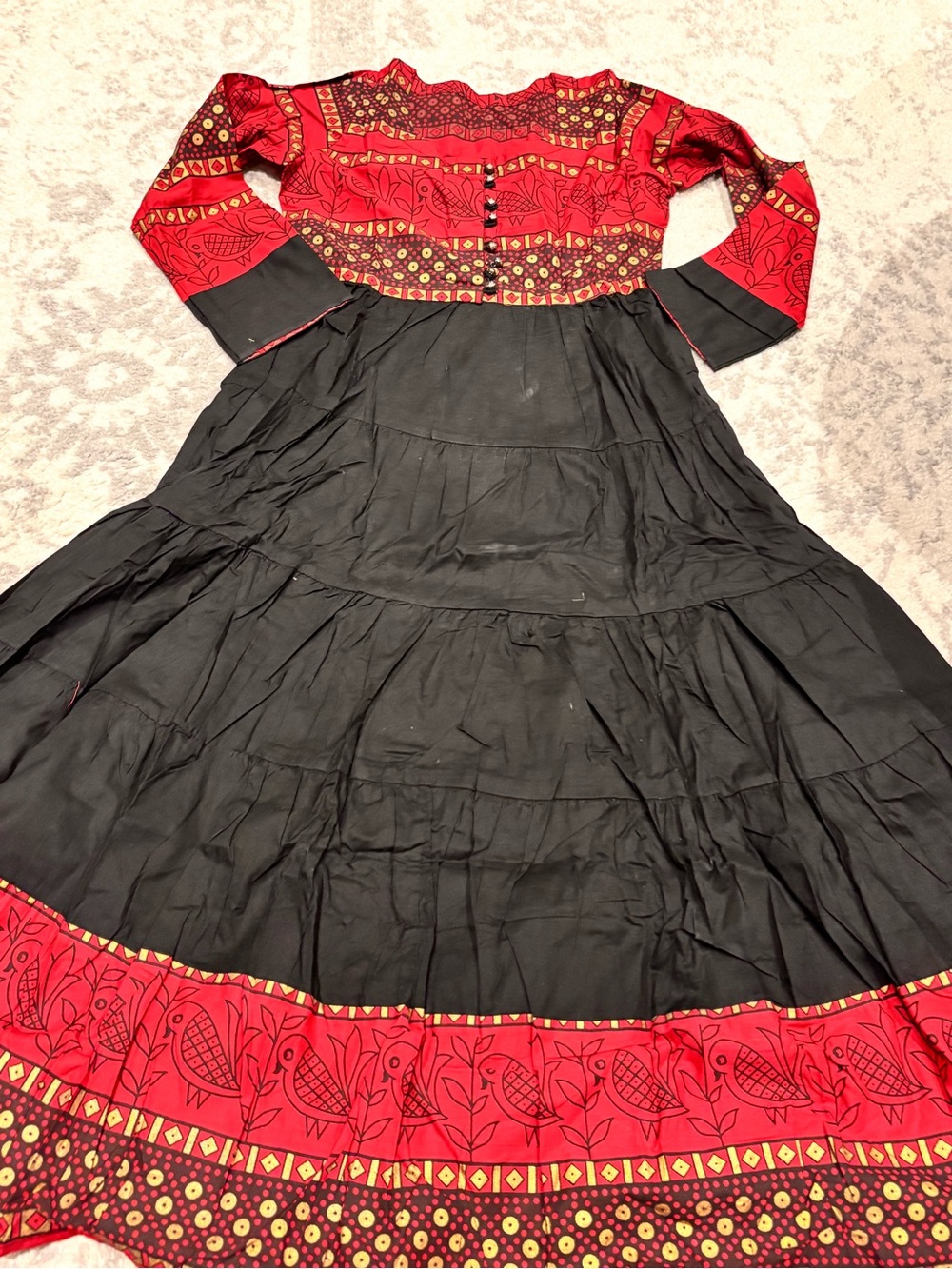 Red and Black kurti/anarkali/ Dress - NWT